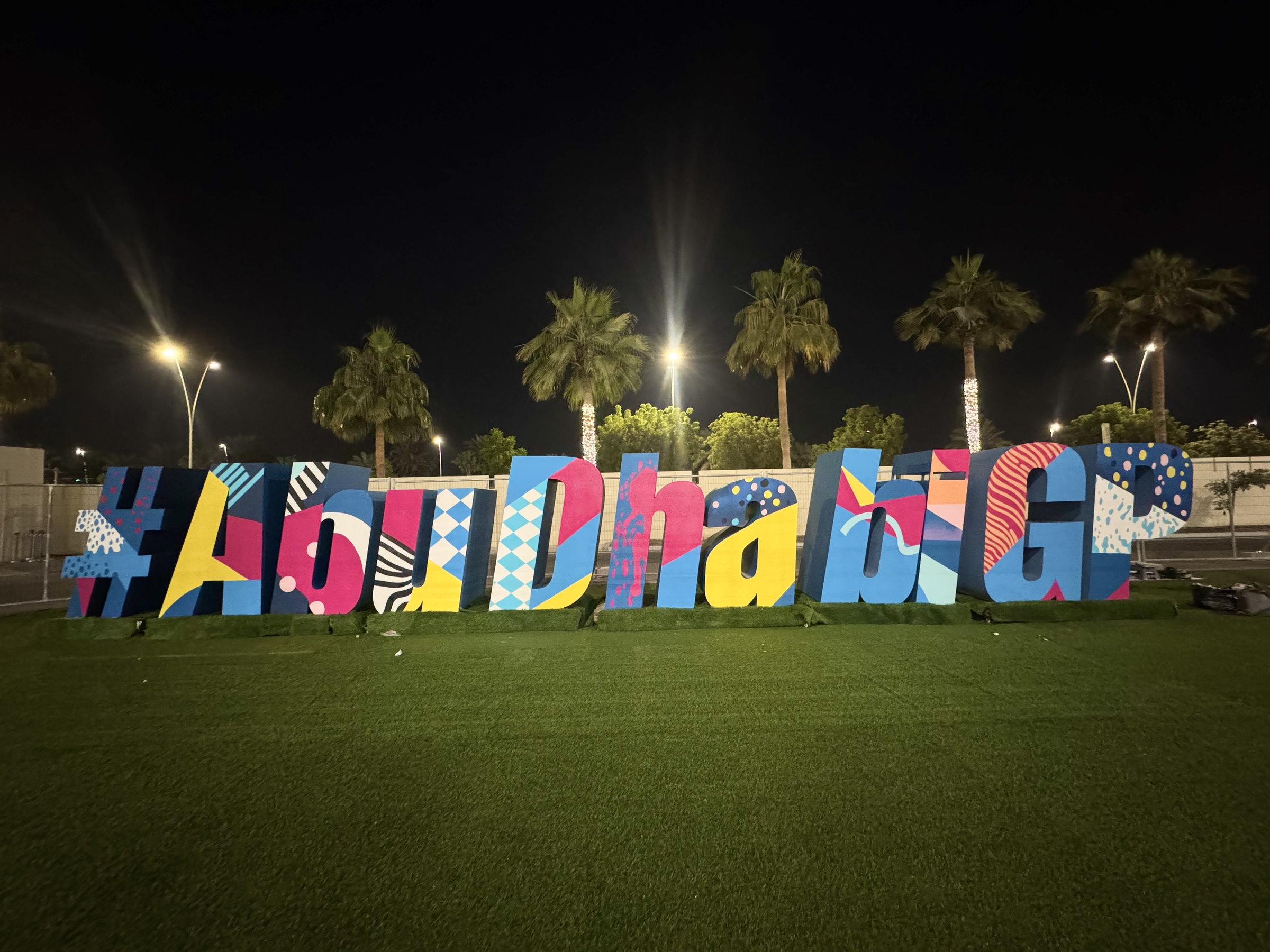 #AbuDhabiGP letters painted for the 2025 race weekend
