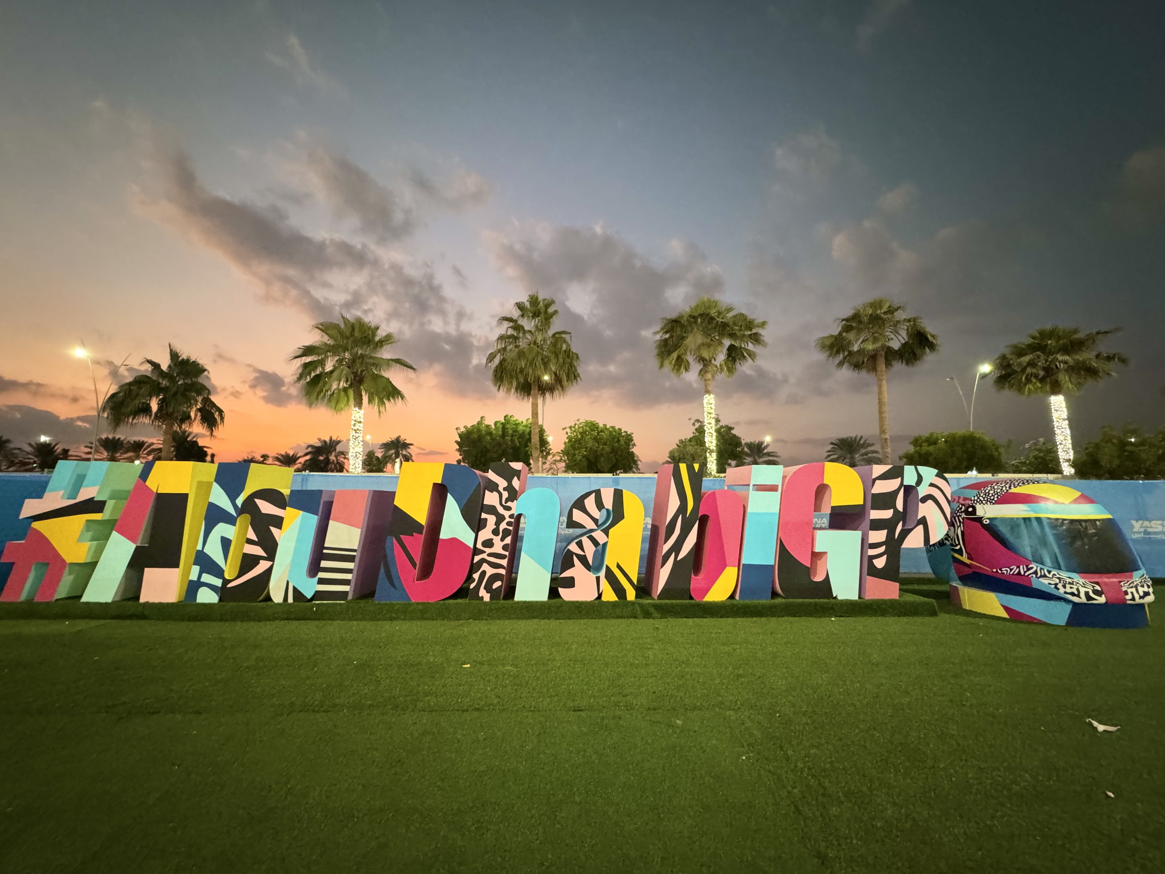 #AbuDhabiGP letters painted for the 2024 race weekend