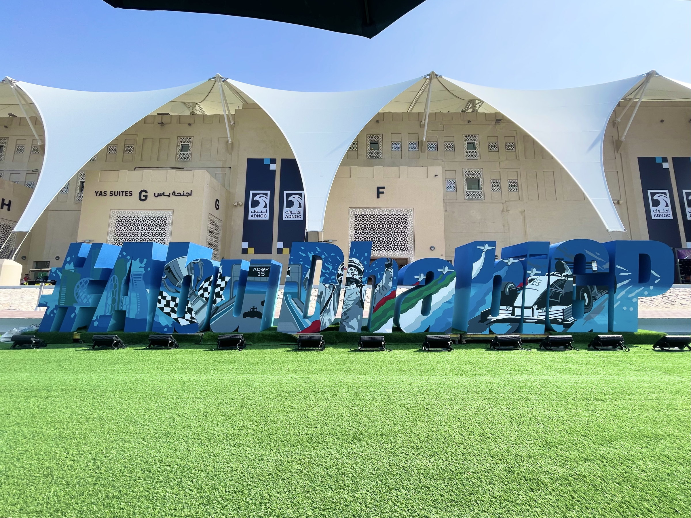 #AbuDhabiGP letters painted for the 2023 race weekend