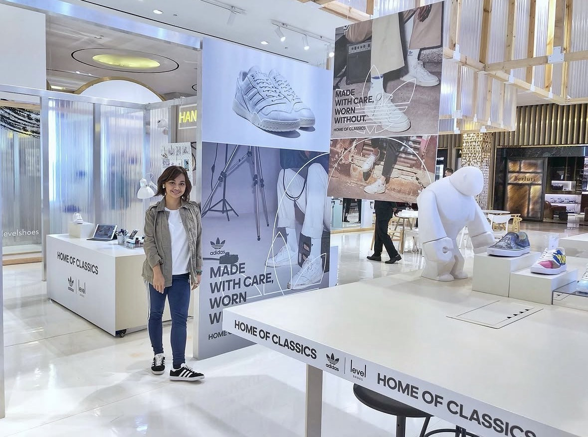 Ella at the Home of Classics studio inside adidas Originals, Dubai Mall