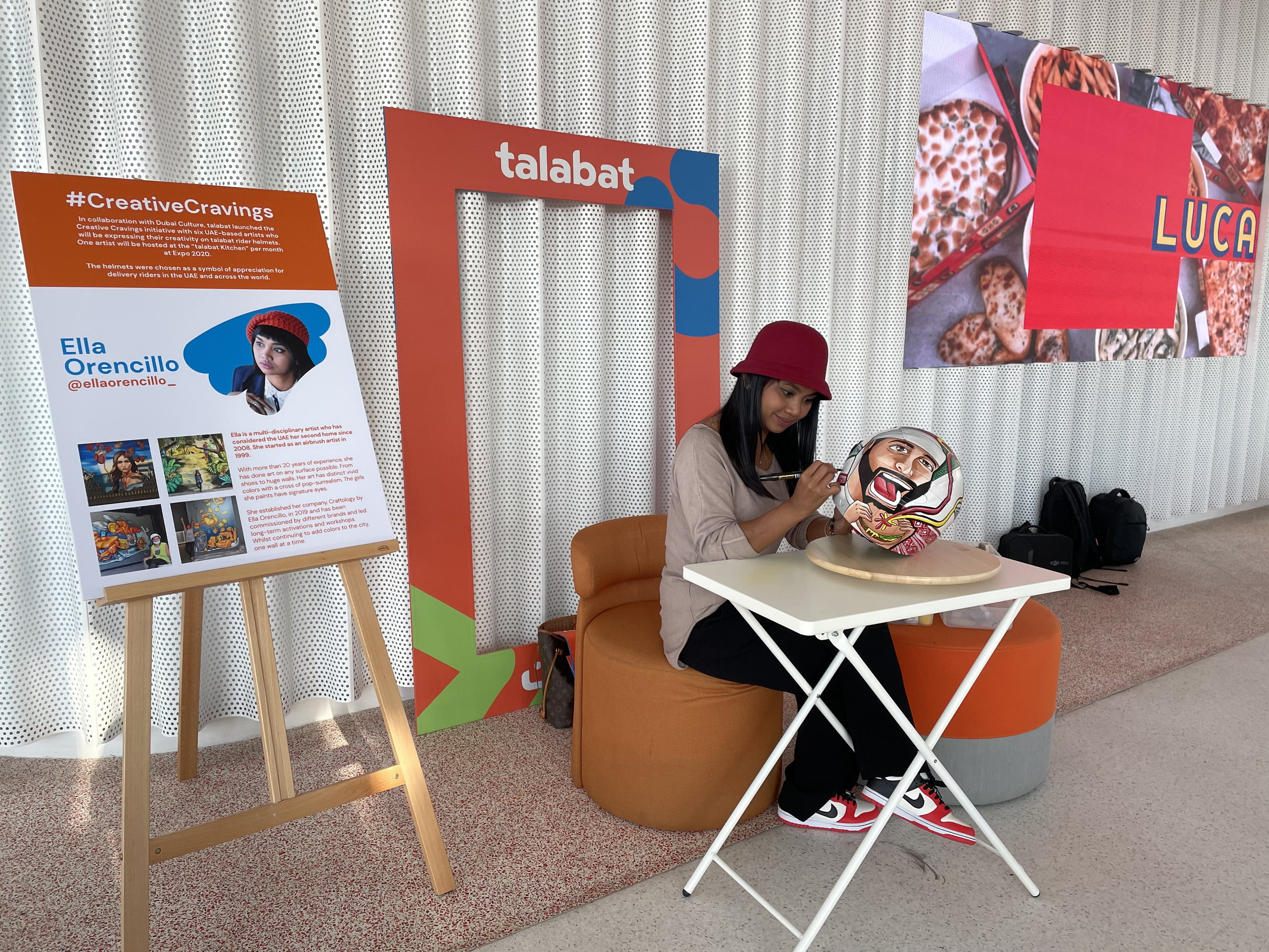 Ella at the Talabat booth during Creative Cravings